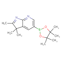 Chemical structure of 2,3,3-trimethyl-5-(4,4,5,5-tetramethyl-1,3,2-dioxaborolan-2-yl)-3H-pyrrolo[2,3-b]pyridine - CSSB21387355134