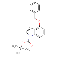 Chemical structure of tert-butyl 4-(benzyloxy)-1H-indole-1-carboxylate - CSSB00010188631
