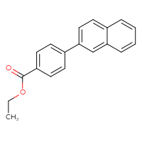 Chemical structure of ethyl 4-(naphthalen-2-yl)benzoate - CSSB01410234381