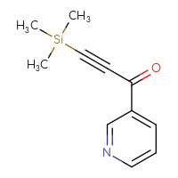 Chemical structure of 1-(pyridin-3-yl)-3-(trimethylsilyl)prop-2-yn-1-one - CSSB00016126208