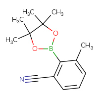 Chemical structure of 3-methyl-2-(4,4,5,5-tetramethyl-1,3,2-dioxaborolan-2-yl)benzonitrile - CSSB00000690242