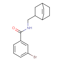 Chemical structure of N-({bicyclo[2.2.2]oct-5-en-2-yl}methyl)-3-bromobenzamide - CSSB00045034689