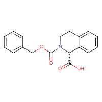 Chemical structure of (1R)-2-[(benzyloxy)carbonyl]-1,2,3,4-tetrahydroisoquinoline-1-carboxylic acid - CSSB00010186283