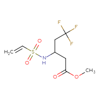 Chemical structure of methyl 3-ethenesulfonamido-5,5,5-trifluoropentanoate - CSMB21332069223