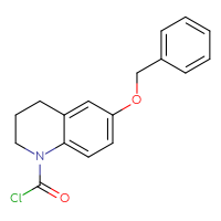 Chemical structure of 6-(benzyloxy)-1,2,3,4-tetrahydroquinoline-1-carbonyl chloride - CSSB14984274106