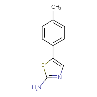 Chemical structure of 5-(4-methylphenyl)-1,3-thiazol-2-amine - CSSB00000186427