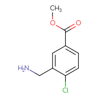 Chemical structure of methyl 3-(aminomethyl)-4-chlorobenzoate - CSSB00009885102