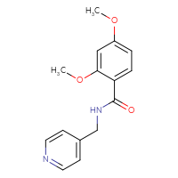 Chemical structure of 2,4-dimethoxy-N-[(pyridin-4-yl)methyl]benzamide - CSSB00027721057