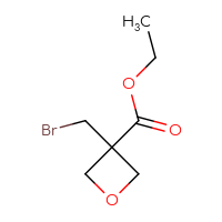 Chemical structure of ethyl 3-(bromomethyl)oxetane-3-carboxylate - CSSB06656327166