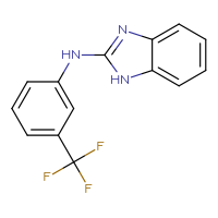 Chemical structure of N-[3-(trifluoromethyl)phenyl]-1H-1,3-benzodiazol-2-amine - CSSB00160009979