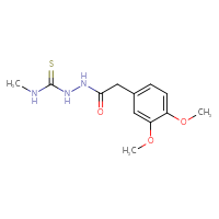 Chemical structure of 2-(3,4-dimethoxyphenyl)-N-[(methylcarbamothioyl)amino]acetamide - CSSB00025737887