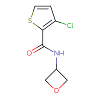 Chemical structure of 3-chloro-N-(oxetan-3-yl)thiophene-2-carboxamide - CSSB00012799570
