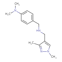 Chemical structure of 4-({[(1,3-dimethyl-1H-pyrazol-4-yl)methyl]amino}methyl)-N,N-dimethylaniline - CSSB00015198872