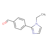 Chemical structure of 4-(1-ethyl-1H-imidazol-2-yl)benzaldehyde - CSSB00011962203