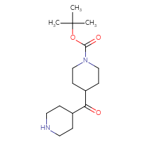 Chemical structure of tert-butyl 4-(piperidine-4-carbonyl)piperidine-1-carboxylate - CSSB02128166162