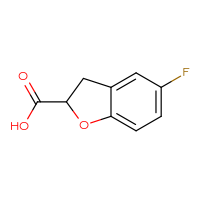 Chemical structure of 5-fluoro-2,3-dihydro-1-benzofuran-2-carboxylic acid - CSSB00000045171