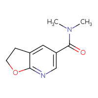 Chemical structure of N,N-dimethyl-2H,3H-furo[2,3-b]pyridine-5-carboxamide - CSSB14892906340
