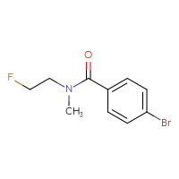 Chemical structure of 4-bromo-N-(2-fluoroethyl)-N-methylbenzamide - CSSB00110900059