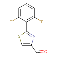 Chemical structure of 2-(2,6-difluorophenyl)-1,3-thiazole-4-carbaldehyde - CSSB00011393174
