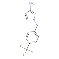 Chemical structure of 1-{[4-(trifluoromethyl)phenyl]methyl}-1H-pyrazol-3-amine - CSSB00000904870