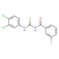 Chemical structure of 3-(3,4-dichlorophenyl)-1-(3-iodobenzoyl)thiourea - CSSB00121714957