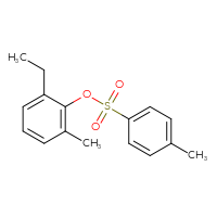 Chemical structure of 2-ethyl-6-methylphenyl 4-methylbenzene-1-sulfonate - CSSB06258381040