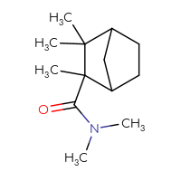 Chemical structure of N,N,2,3,3-pentamethylbicyclo[2.2.1]heptane-2-carboxamide - CSSB06925429294