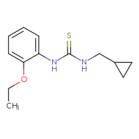 Chemical structure of 3-(cyclopropylmethyl)-1-(2-ethoxyphenyl)thiourea - CSSB00103388954