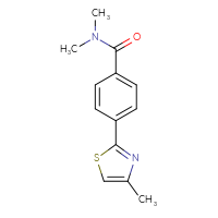 Chemical structure of N,N-dimethyl-4-(4-methyl-1,3-thiazol-2-yl)benzamide - CSSB01432918680