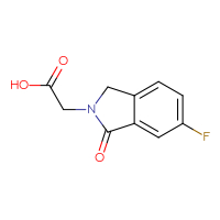 Chemical structure of 2-(6-fluoro-1-oxo-2,3-dihydro-1H-isoindol-2-yl)acetic acid - CSSB00010184972