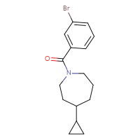 Chemical structure of 1-(3-bromobenzoyl)-4-cyclopropylazepane - CSSB03586206741