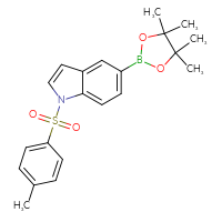 Chemical structure of 1-(4-methylbenzenesulfonyl)-5-(4,4,5,5-tetramethyl-1,3,2-dioxaborolan-2-yl)-1H-indole - CSSB03219876071