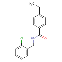 Chemical structure of N-[(2-chlorophenyl)methyl]-4-ethylbenzamide - CSSB00028010623