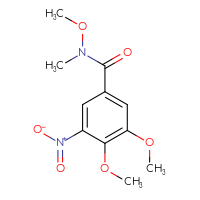 Chemical structure of N,3,4-trimethoxy-N-methyl-5-nitrobenzamide - CSSB21151585463