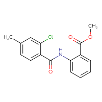 Chemical structure of methyl 2-(2-chloro-4-methylbenzamido)benzoate - CSSB00048945749