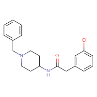 Chemical structure of N-(1-benzylpiperidin-4-yl)-2-(3-hydroxyphenyl)acetamide - CSSB00000882723