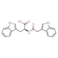 Chemical structure of (2S)-3-(1H-indol-3-yl)-2-[2-(1H-indol-3-yl)acetamido]propanoic acid - CSSB00159247108