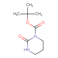 Chemical structure of tert-butyl 2-oxo-1,3-diazinane-1-carboxylate - CSSB00010107276