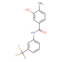 Chemical structure of 3-hydroxy-4-methyl-N-[3-(trifluoromethyl)phenyl]benzamide - CSSB00000745883