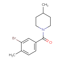 Chemical structure of 1-(3-bromo-4-methylbenzoyl)-4-methylpiperidine - CSSB00000261539