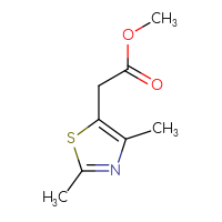 Chemical structure of methyl 2-(2,4-dimethyl-1,3-thiazol-5-yl)acetate - CSSB00000090566