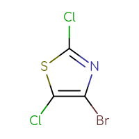 Chemical structure of 4-bromo-2,5-dichloro-1,3-thiazole - CSSB06258821599