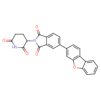 Chemical structure of 2-(2,6-dioxopiperidin-3-yl)-5-{8-oxatricyclo[7.4.0.0²,⁷]trideca-1(13),2(7),3,5,9,11-hexaen-5-yl}-2,3-dihydro-1H-isoindole-1,3-dione - CSSB06590776467