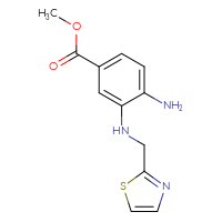 Chemical structure of methyl 4-amino-3-{[(1,3-thiazol-2-yl)methyl]amino}benzoate - CSSB00001838154