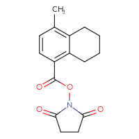 Chemical structure of 2,5-dioxopyrrolidin-1-yl 4-methyl-5,6,7,8-tetrahydronaphthalene-1-carboxylate - CSSB20270393990