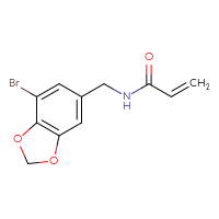 Chemical structure of N-[(7-bromo-2H-1,3-benzodioxol-5-yl)methyl]prop-2-enamide - CSSB01467544479