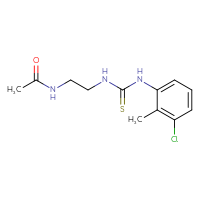 Chemical structure of N-(2-{[(3-chloro-2-methylphenyl)carbamothioyl]amino}ethyl)acetamide - CSSB00104068654