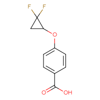 Chemical structure of 4-(2,2-difluorocyclopropoxy)benzoic acid - CSSB00021160620