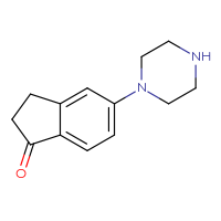 Chemical structure of 5-(piperazin-1-yl)-2,3-dihydro-1H-inden-1-one - CSSB00010205322
