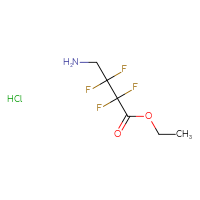 Chemical structure of ethyl 4-amino-2,2,3,3-tetrafluorobutanoate hydrochloride - CSSB15082380445
